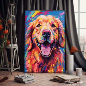 tableau chien pop art