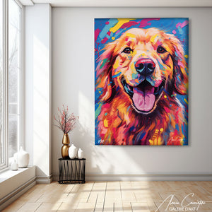 tableau pop art chien