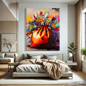 TABLEAU GRAFFITI BILLETS AlessioCacciatore