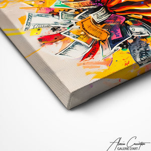 TABLEAU GRAFFITI BILLETS AlessioCacciatore