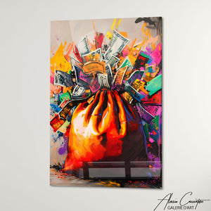 TABLEAU GRAFFITI BILLETS AlessioCacciatore