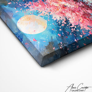 TABLEAU JAPONAIS CERISIER BLEU Alessio Cacciatore