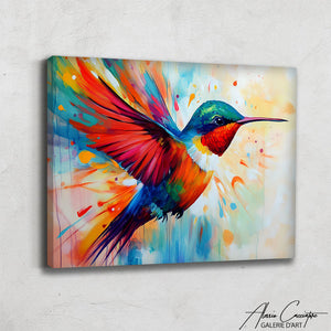 TABLEAU OISEAU ABSTRAIT Alessio Cacciatore