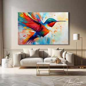 TABLEAU OISEAU ABSTRAIT Alessio Cacciatore