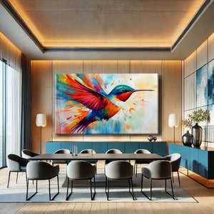 TABLEAU OISEAU ABSTRAIT Alessio Cacciatore