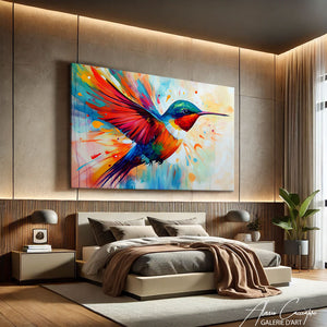 TABLEAU OISEAU ABSTRAIT Alessio Cacciatore