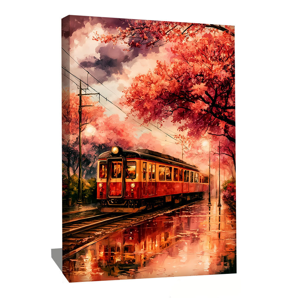TABLEAU CERISIER JAPON ROUGE