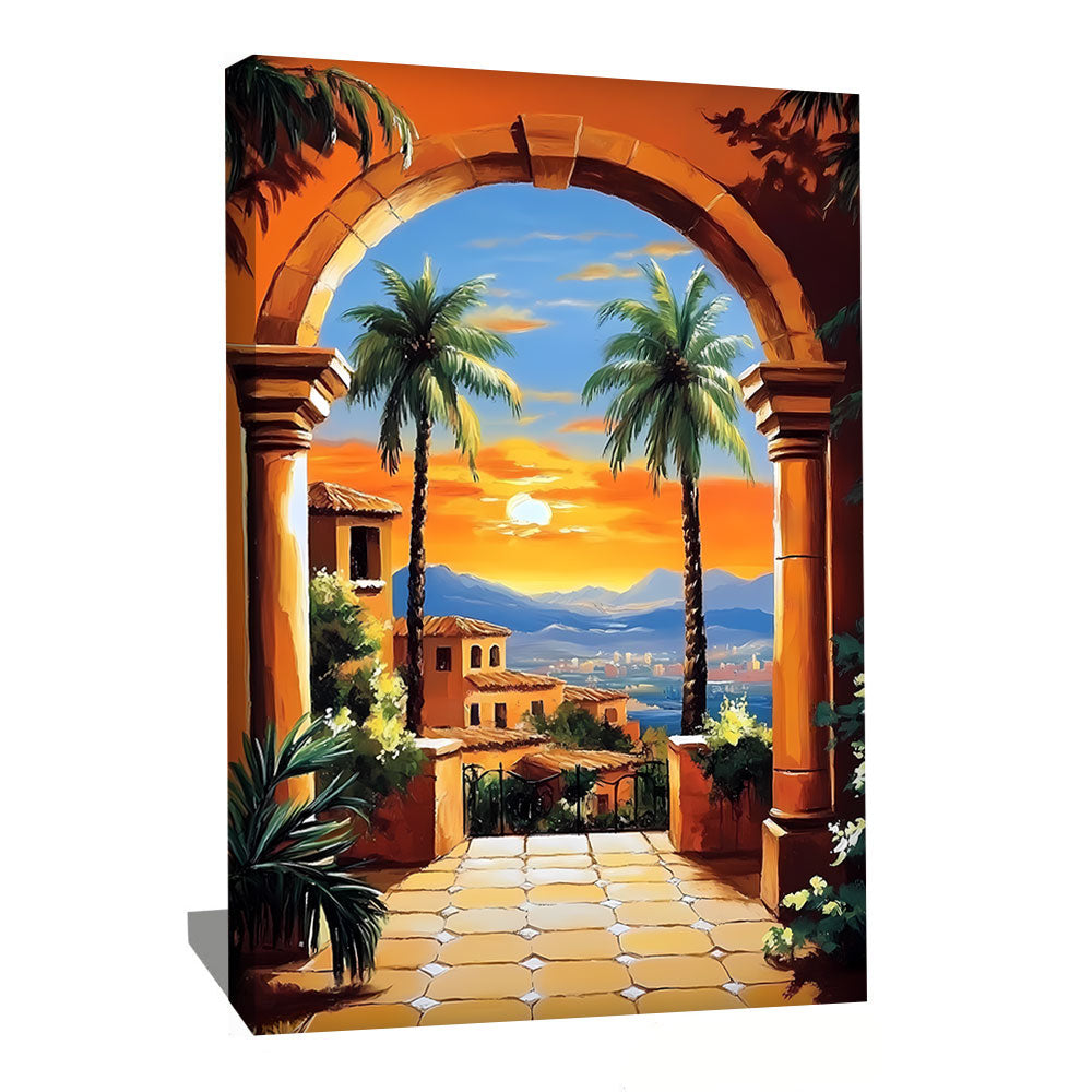 TABLEAU PAYSAGE ORANGE