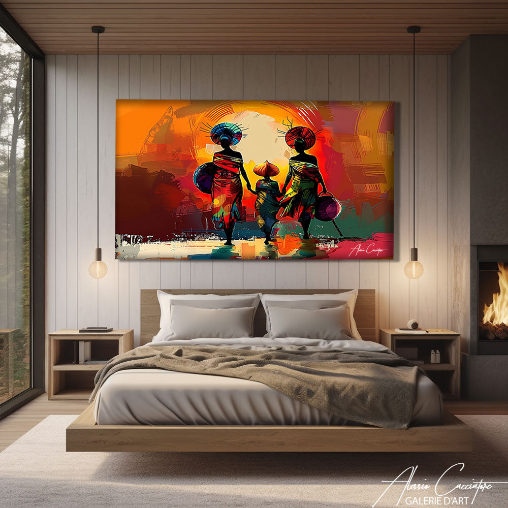 Paysage Tableau d'Art Africain