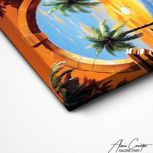 TABLEAU PAYSAGE ORANGE Alessio Cacciatore