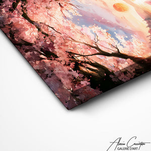 TABLEAU PAYSAGE CERISIER JAPONAIS Alessio Cacciatore