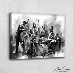 Tableau Jazz Noir et Blanc