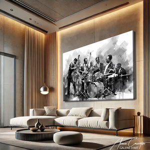 TABLEAU JAZZ NOIR ET BLANC Alessio Cacciatore