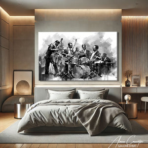 Tableau Jazz Noir et Blanc