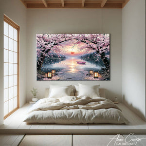 tableau coucher de soleil