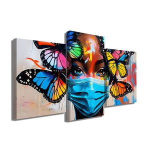 TABLEAU TRIPTYQUE VISAGE