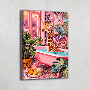 Tableau Girafe Salle De Bain