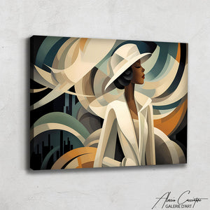 art deco tableau ethnique