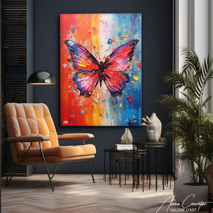 tableau papillon coloré