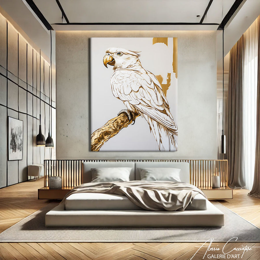 Peinture Sur Toile Perroquet – mise en situation
