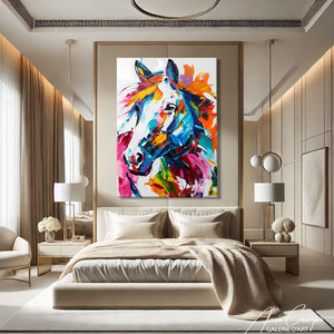 Tableau Cheval Multicolore