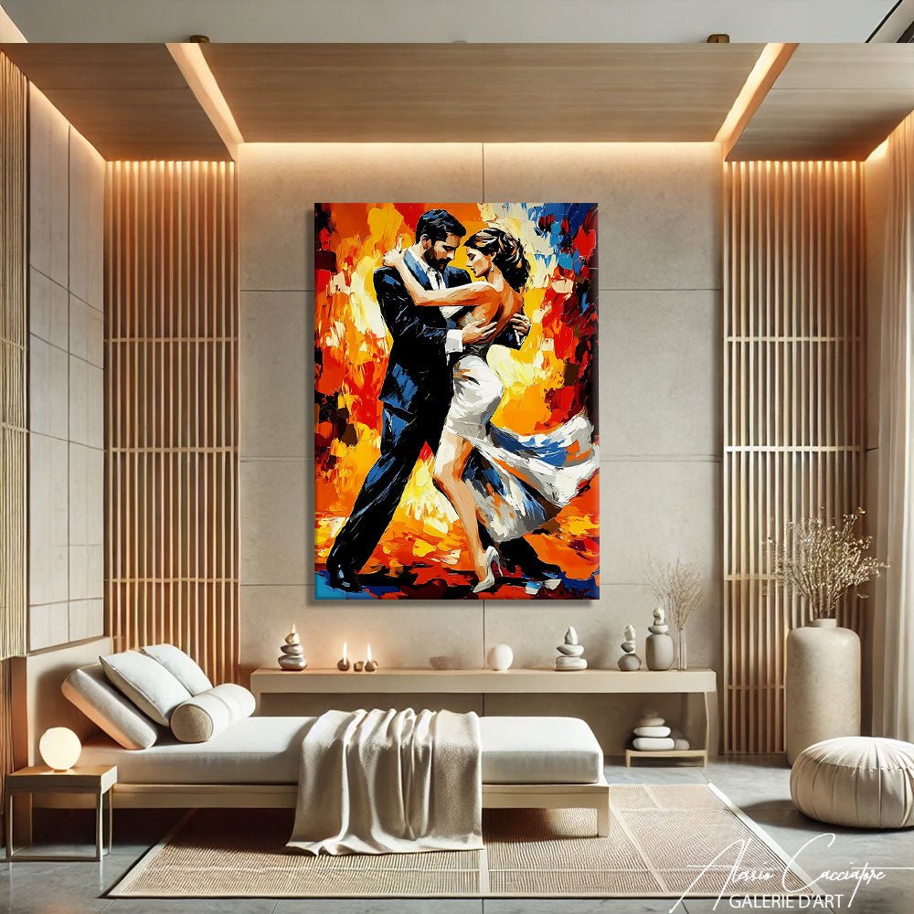 Peinture Couple Abstrait