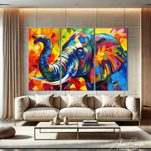 tableau triptyque coloré