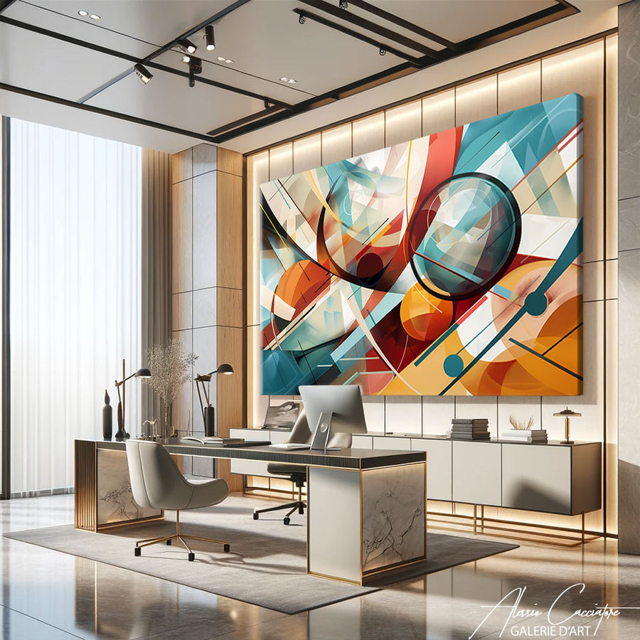 Tableau Contemporain Grand Format – mise en situation