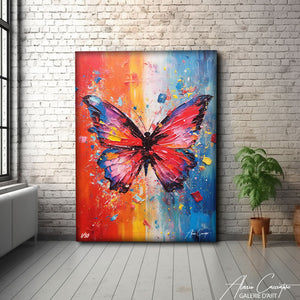 tableau avec papillon