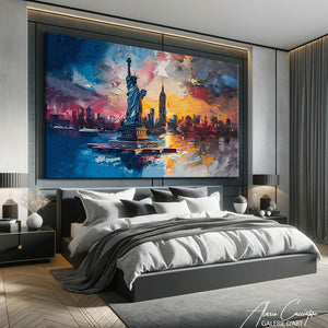 Tableau Peinture New York Couleur