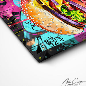 TABLEAU BURGER STREET ART AlessioCacciatore