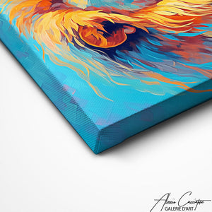 TABLEAU LION BLEU Alessio Cacciatore