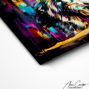 TABLEAU LOUP COULEUR Alessio Cacciatore