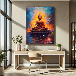 TABLEAU BOUDDHA ABSTRAIT