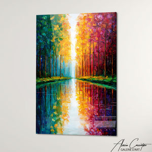 Tableau Forêt Abstraite