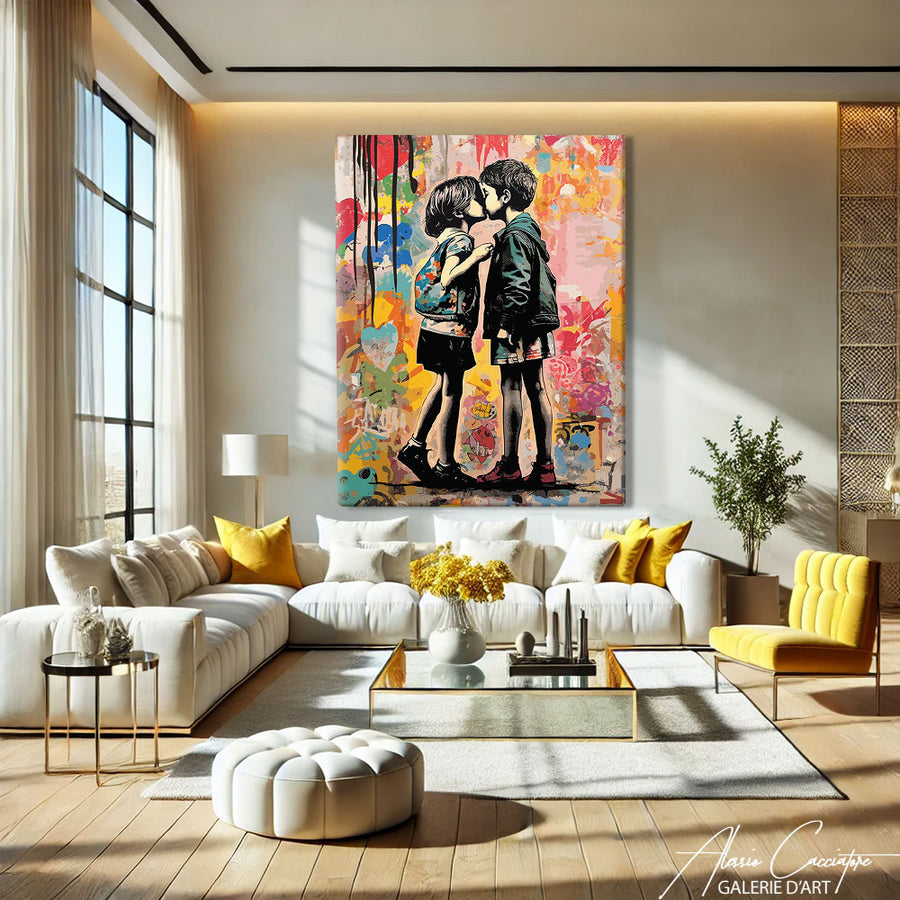 Tableau Street Art Couple – mise en situation