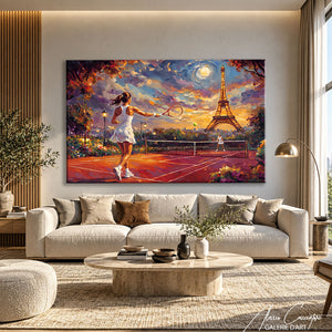 Peinture Tennis Femme