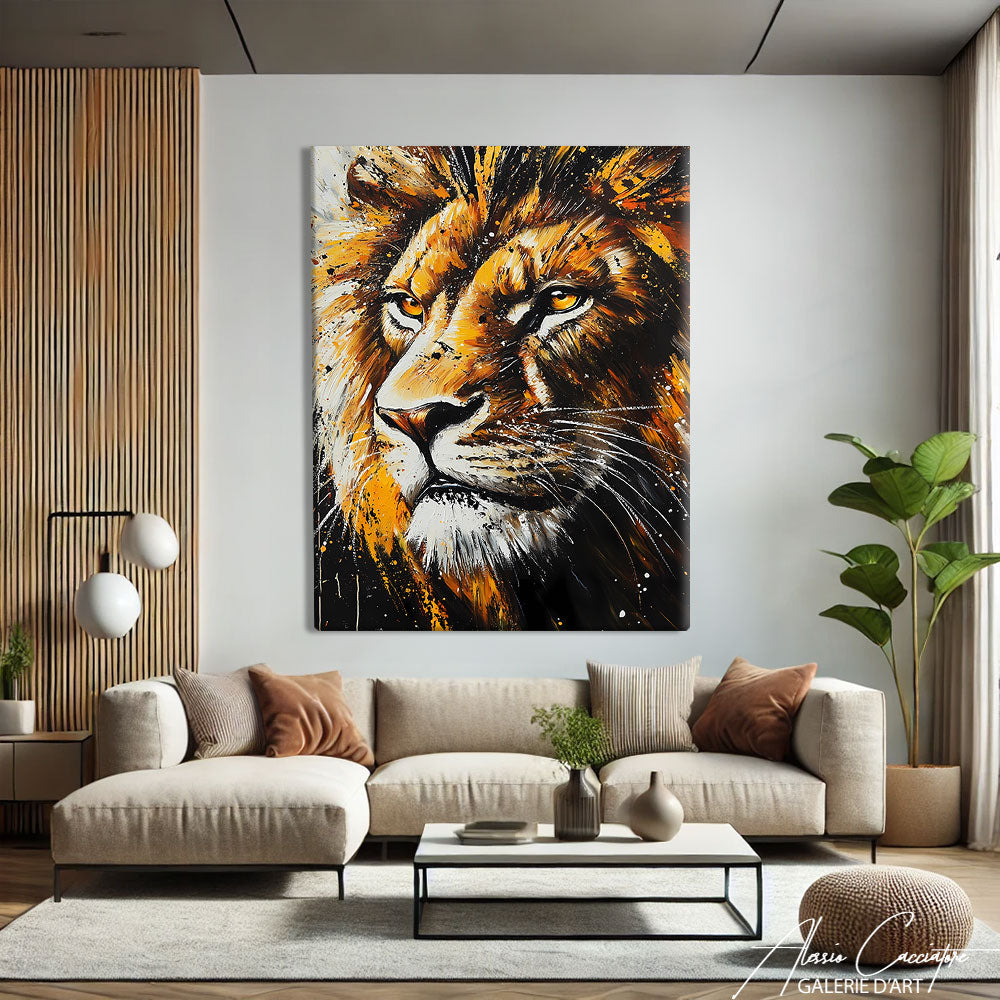 TABLEAU LION PORTRAIT