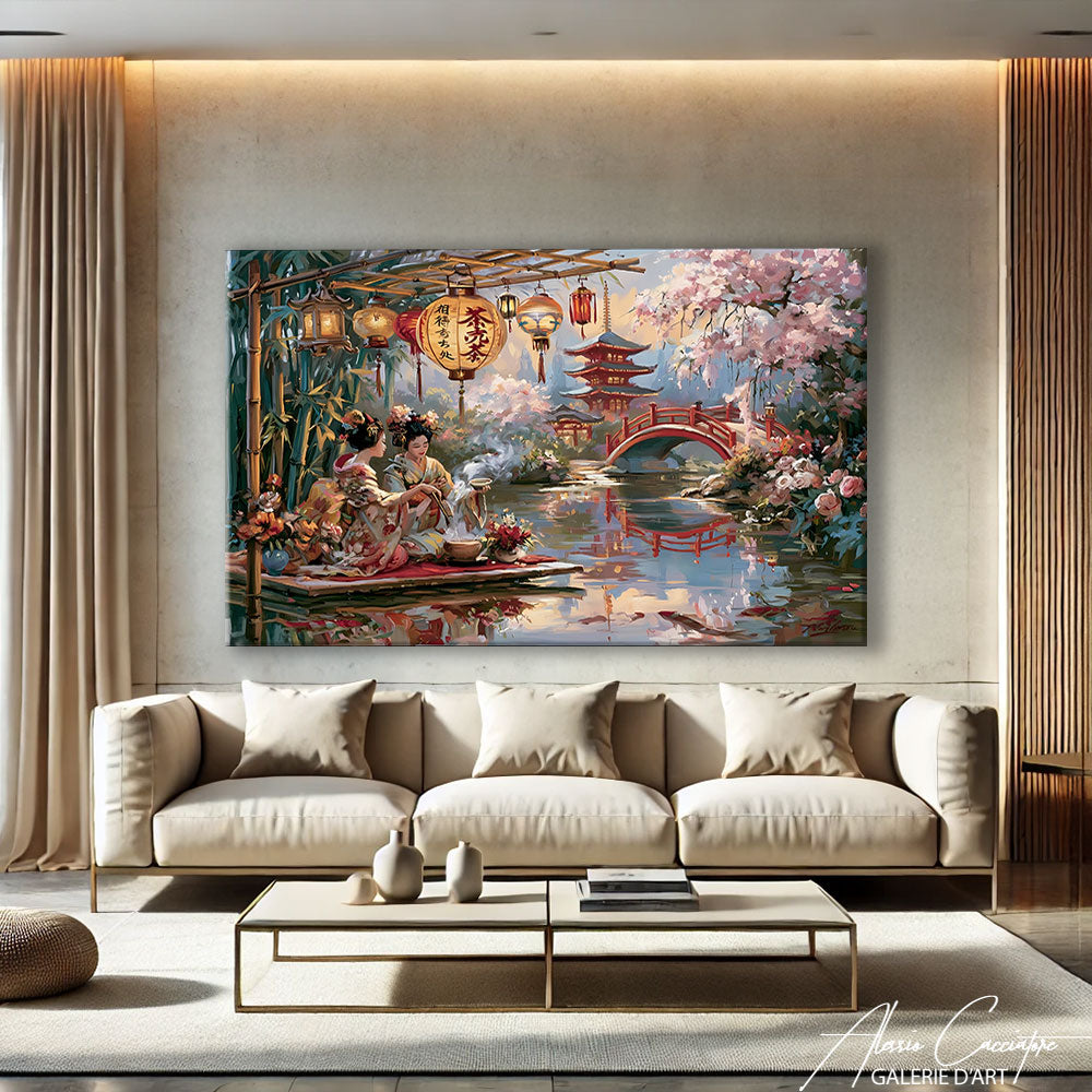 TABLEAU GEISHA JAPONAIS
