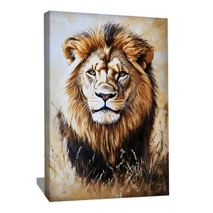 TABLEAU LION SAVANE