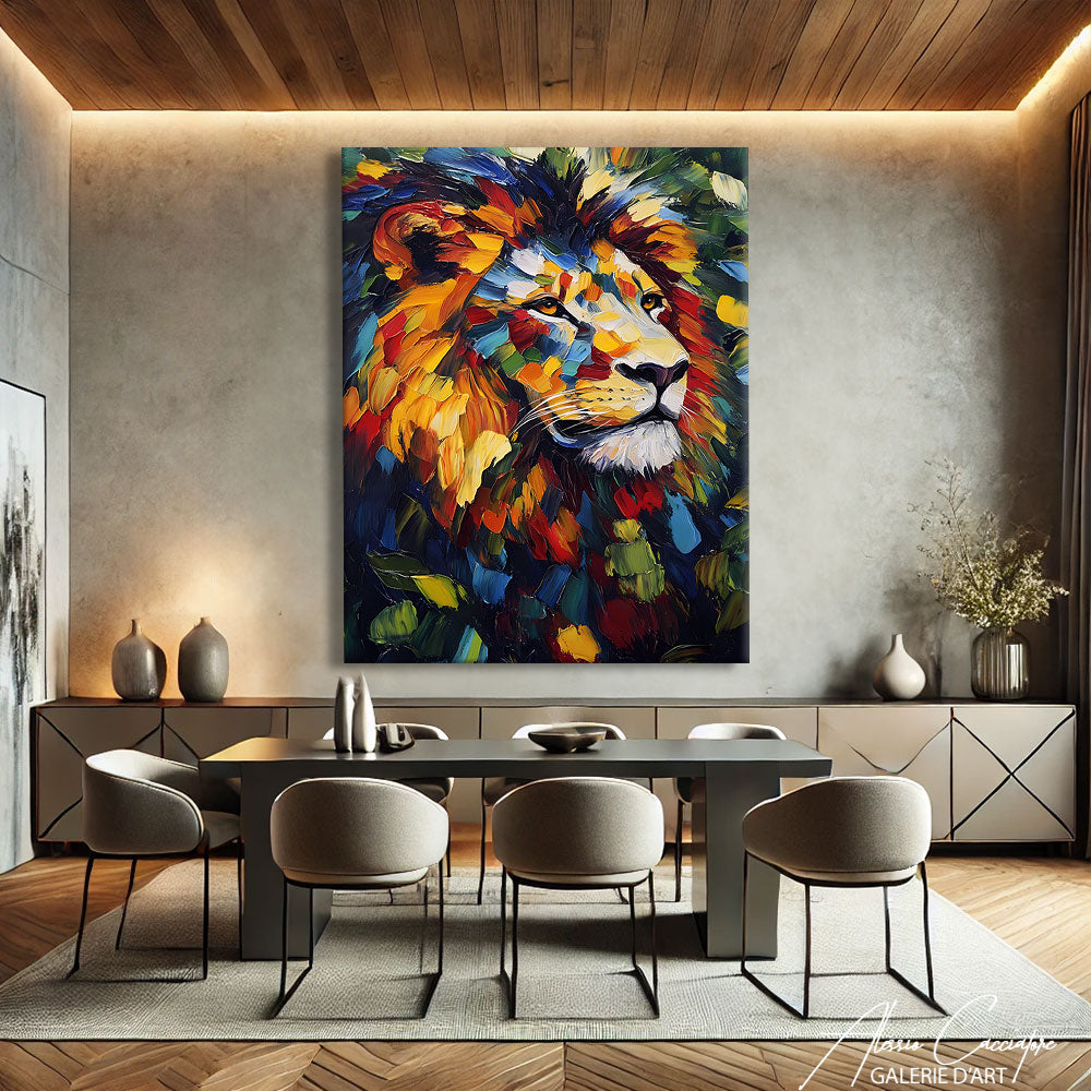 TABLEAU LION COLORIS