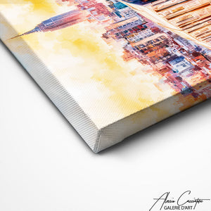 TABLEAU MANHATTAN AQUARELLE Alessio Cacciatore
