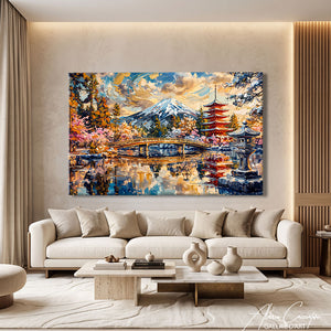 Peinture Mont Fuji Peinture