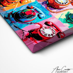 TABLEAU POP ART TÉLÉPHONES Alessio Cacciatore