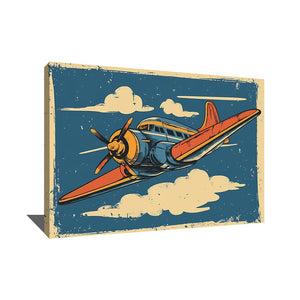Tableau Avion Vintage