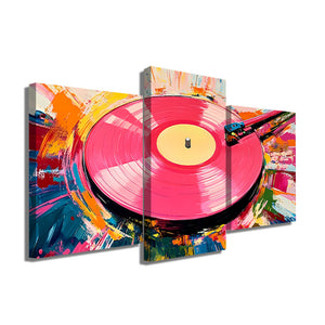 TABLEAU TRIPTYQUE ROSE FUCHSIA