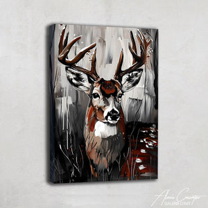 toile murale cerf