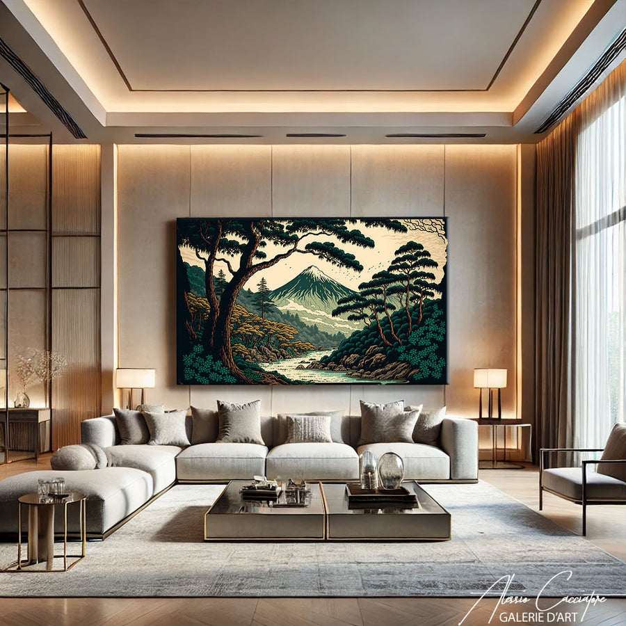 Tableau Japonais Paysage – mise en situation