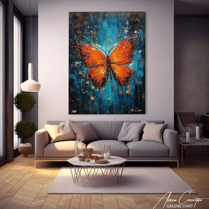 tableau papillon coloré