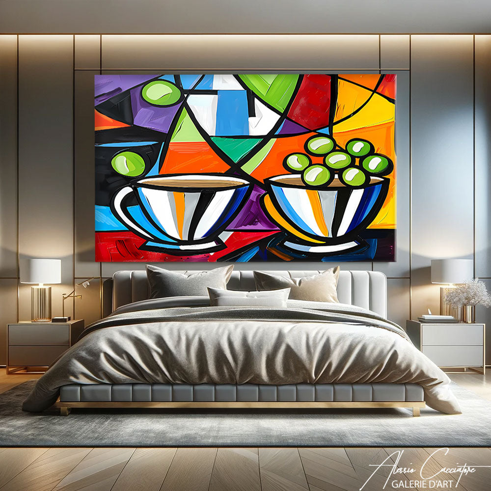 toile tableau cubiste